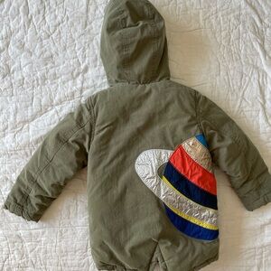 Mini Boden winter coat with space detail, 2-3 years